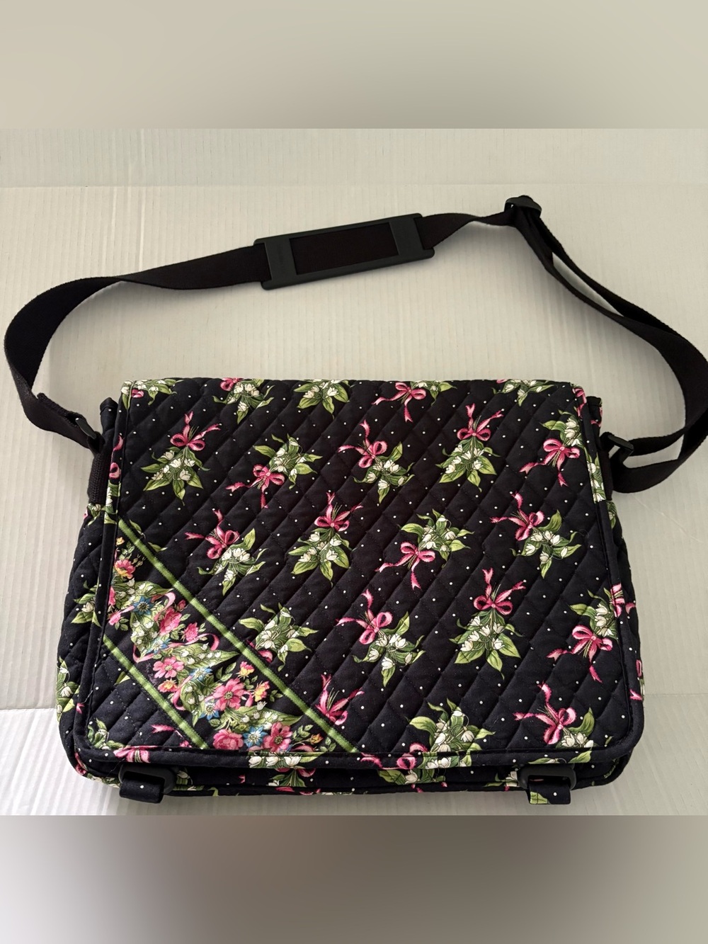 Vintage Vera Bradley Messenger/Computer Bag Retired New Hope Pattern NWOT